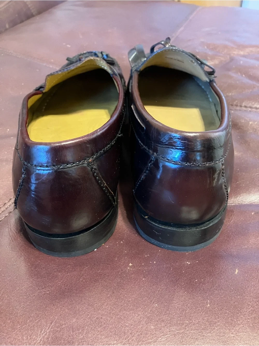 Cole Haan Men’s 9D Burgundy slip on tassel shoes